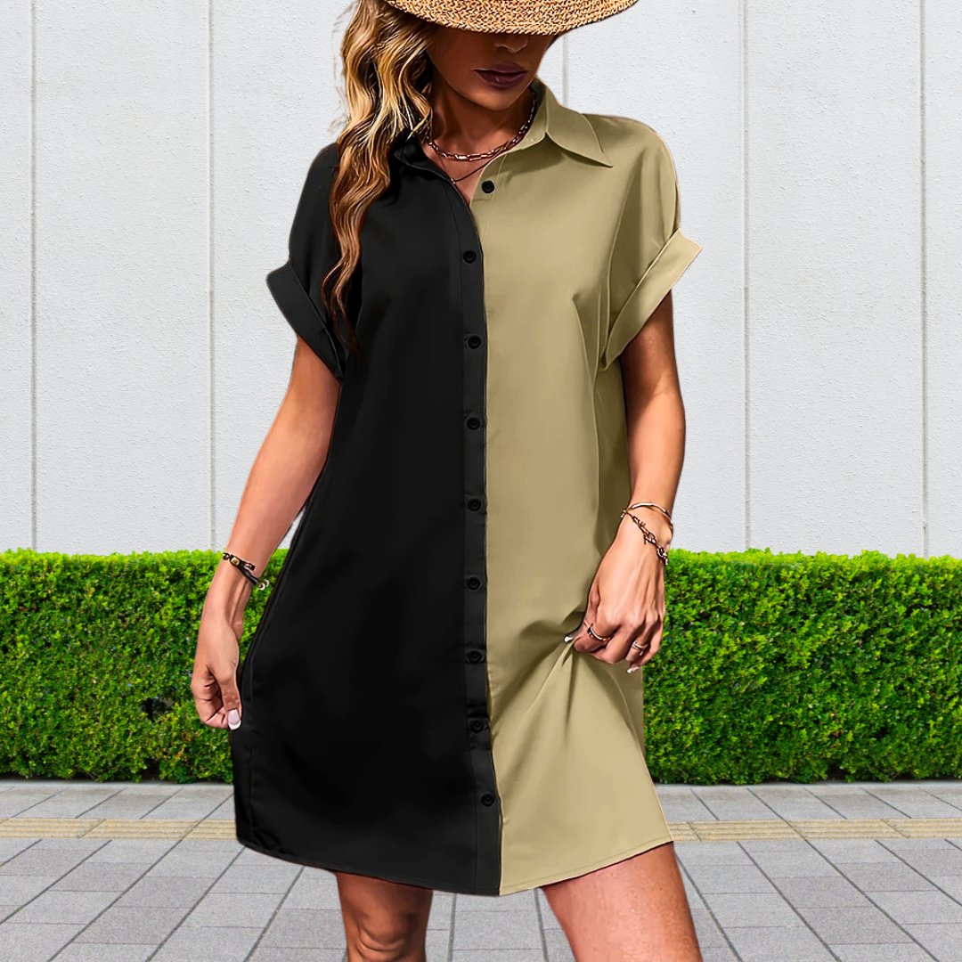 Claire™ • Shirt dress with colorful prints