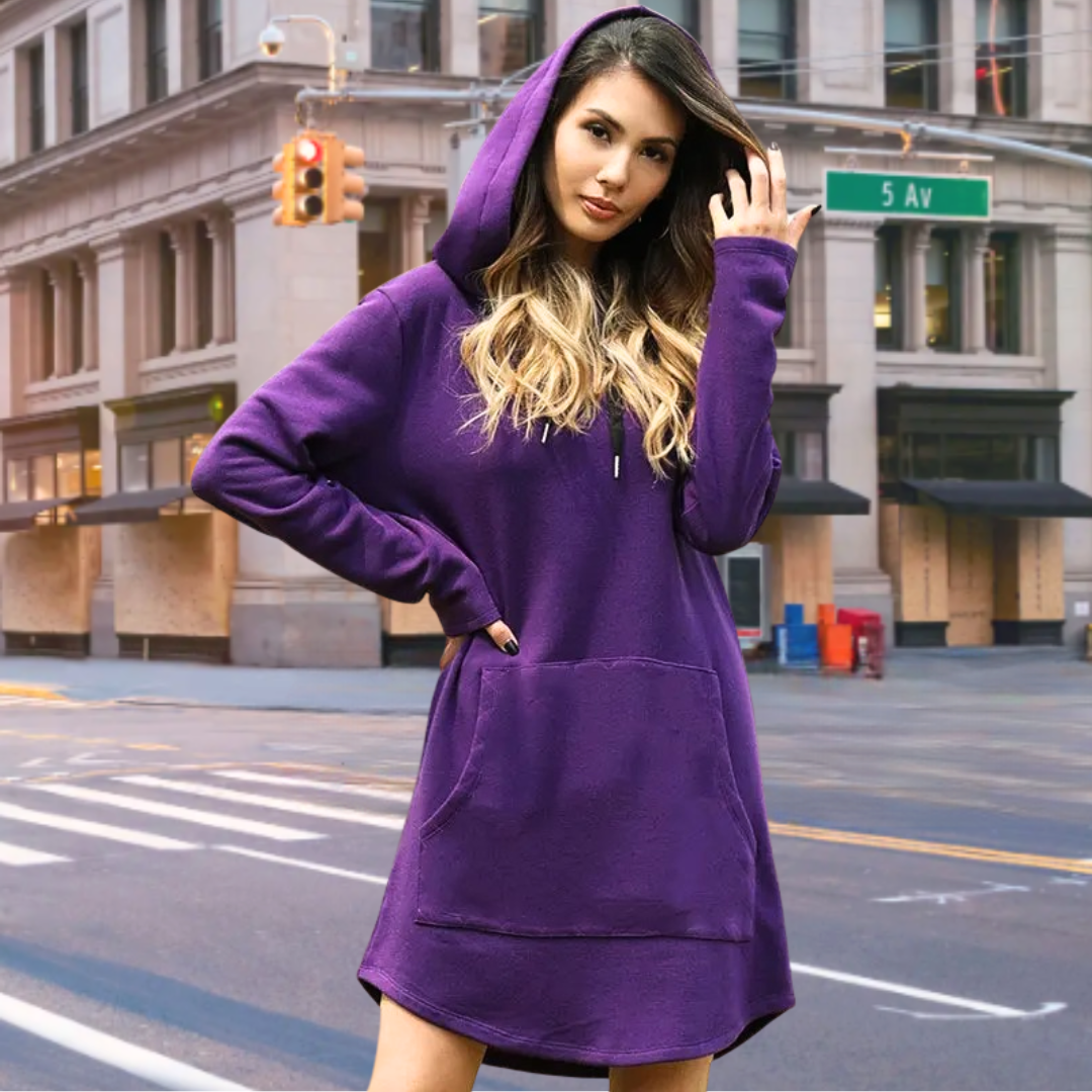 Alicia™ • Hooded Sweatshirt Dress