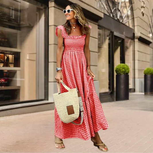 Tina™ • Gingham Maxi Sundress