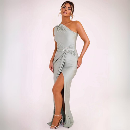 Pamela™ • One-shoulder dress with a slit