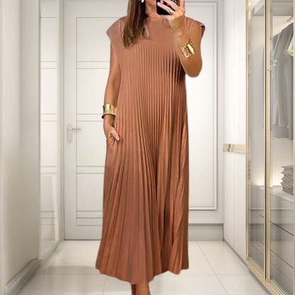 Paige™ • Elegant Pleated Maxi Dress