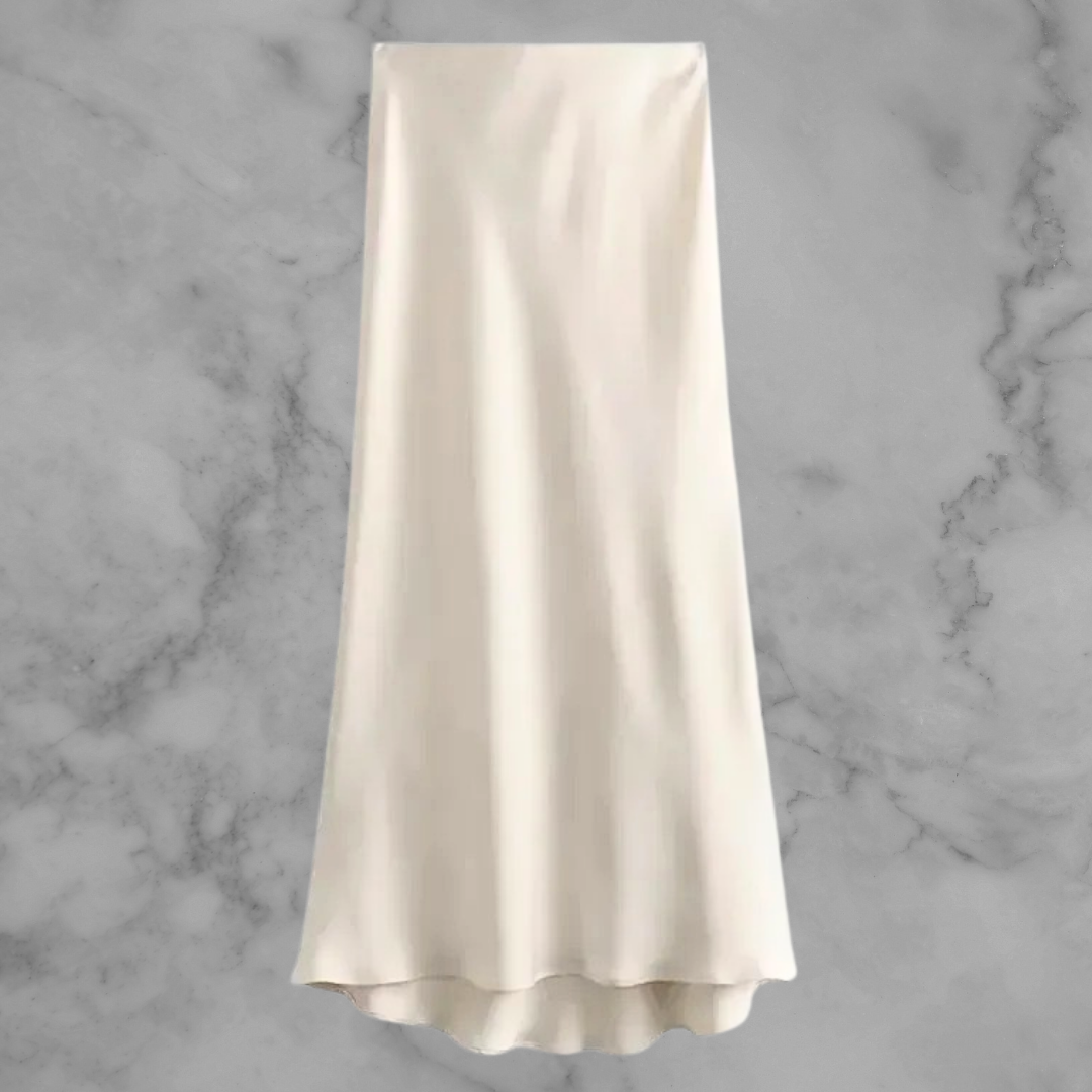 Rosie™ • High-Waisted Satin Maxi Skirt