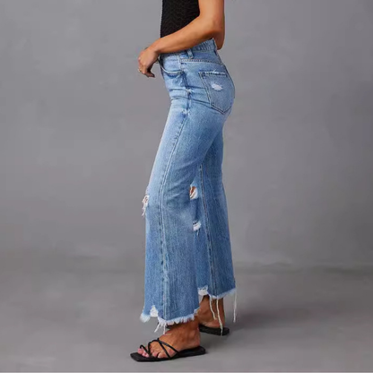 Melinda™ • 70s-Inspired Wide-Leg Denim Jeans