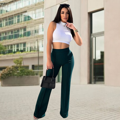 Lucia™ • Elegant High-Waist Pants