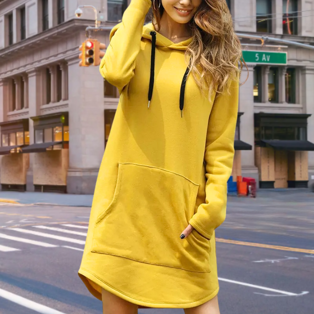 Alicia™ • Hooded Sweatshirt Dress