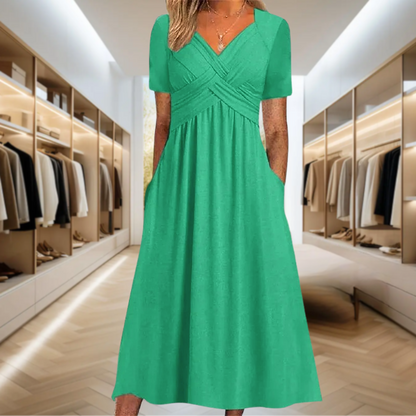 Katrina™ • Elegant dress with crossover detail