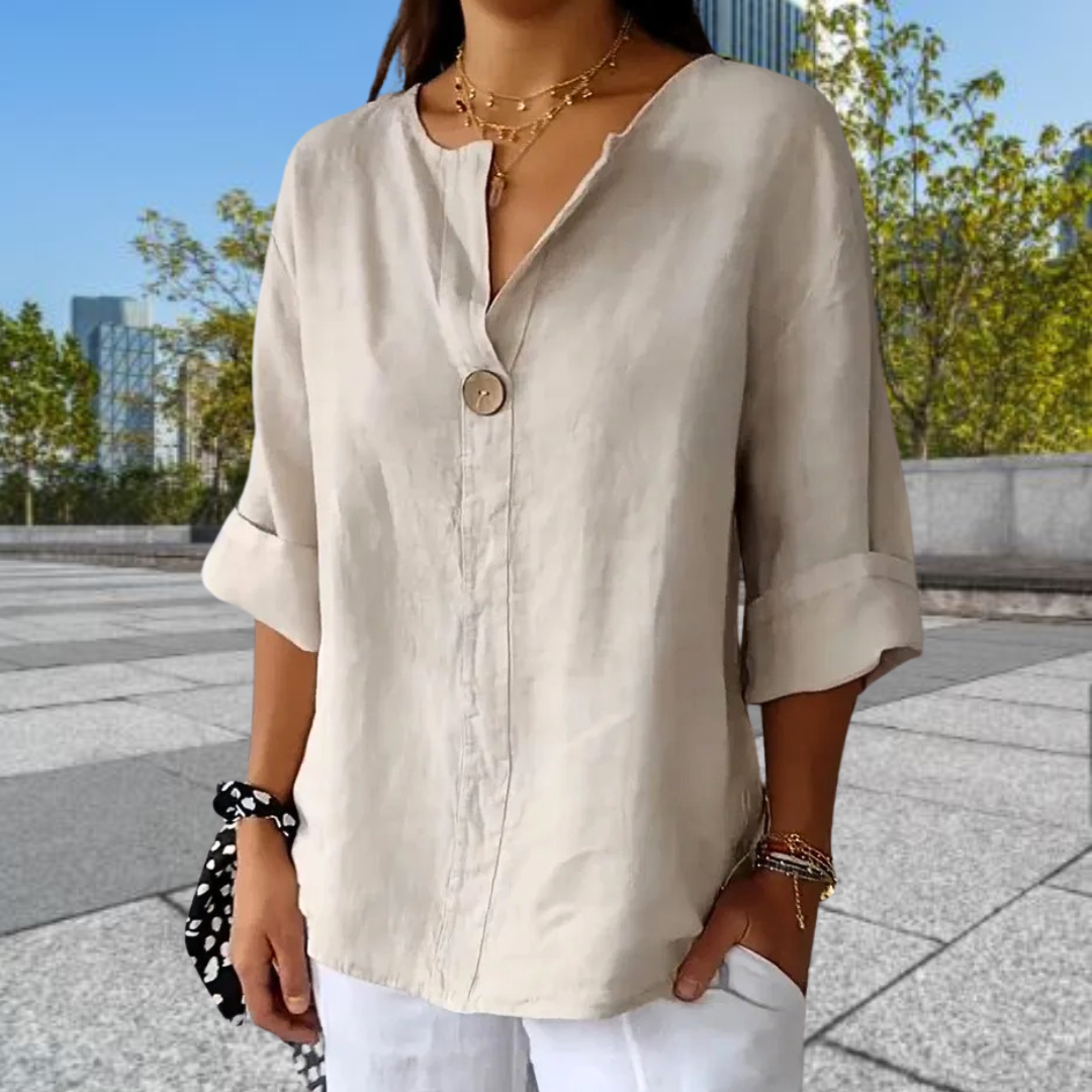 Brooke™ • Casual Button-Up Blouse