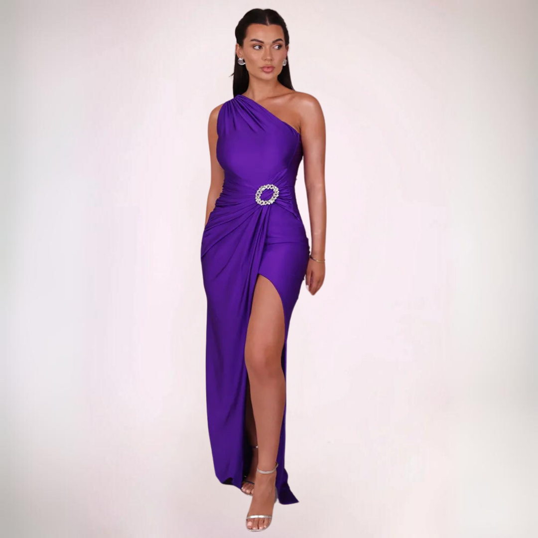 Pamela™ • One-shoulder dress with a slit