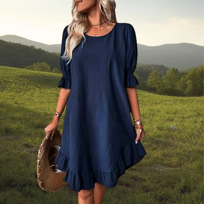 Dianne™ • Mini ruffle dress with puff sleeves