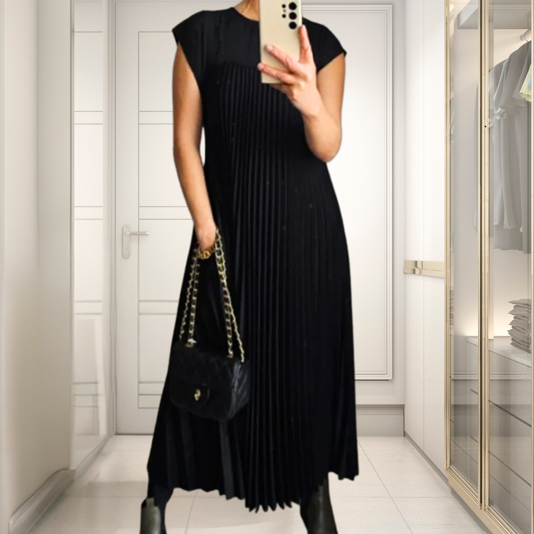 Paige™ • Elegant Pleated Maxi Dress