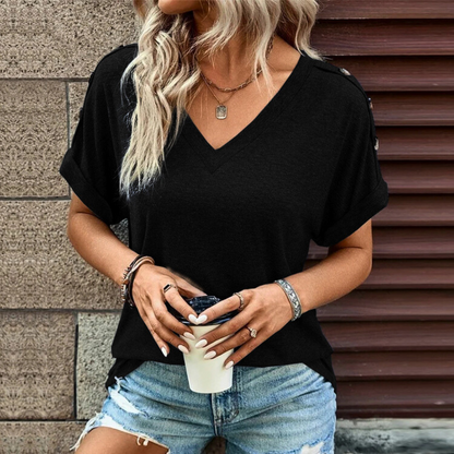 Suzanne™ • Short-sleeve V-neck T-shirt