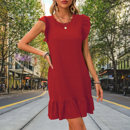 Libby™ • Fresh mini dress with ruffled sleeves