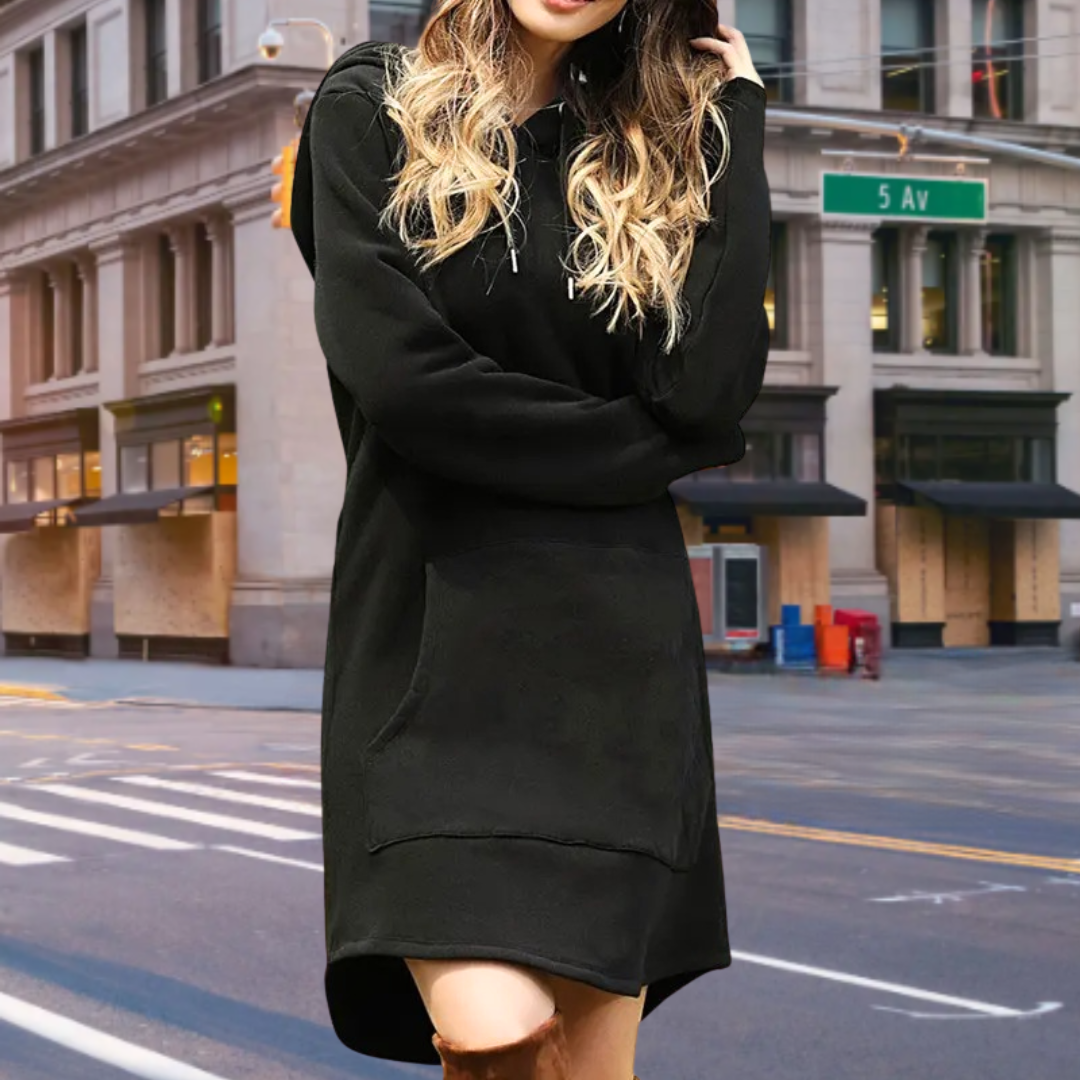 Alicia™ • Hooded Sweatshirt Dress