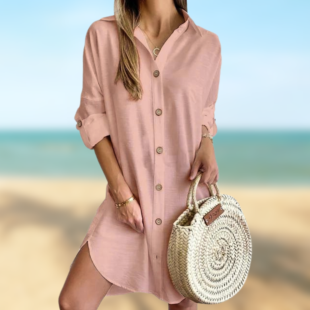 Elaine™ • Women's Casual Shirt Dress