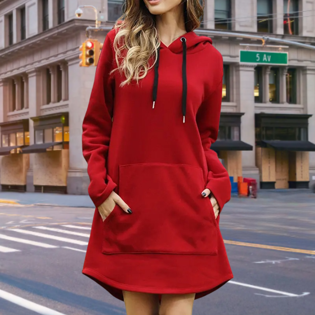 Alicia™ • Hooded Sweatshirt Dress