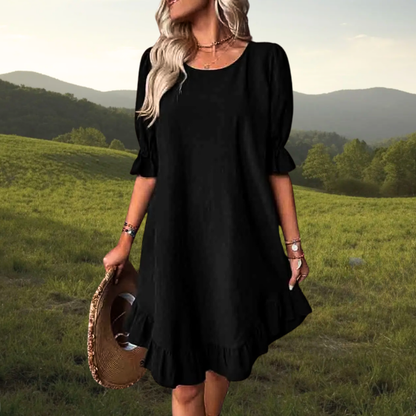 Dianne™ • Mini ruffle dress with puff sleeves