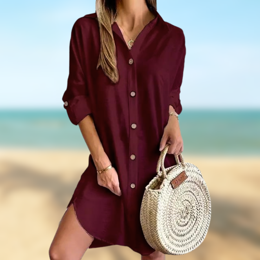 Elaine™ • Women's Casual Shirt Dress